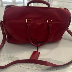 Saint Laurent large Red Calfskin Leather Classic